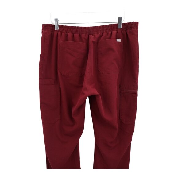 Figs Yola Skinny Scrub Bottoms Utility Nursing Medical Size Large Burgundy Red - Picture 5 of 9